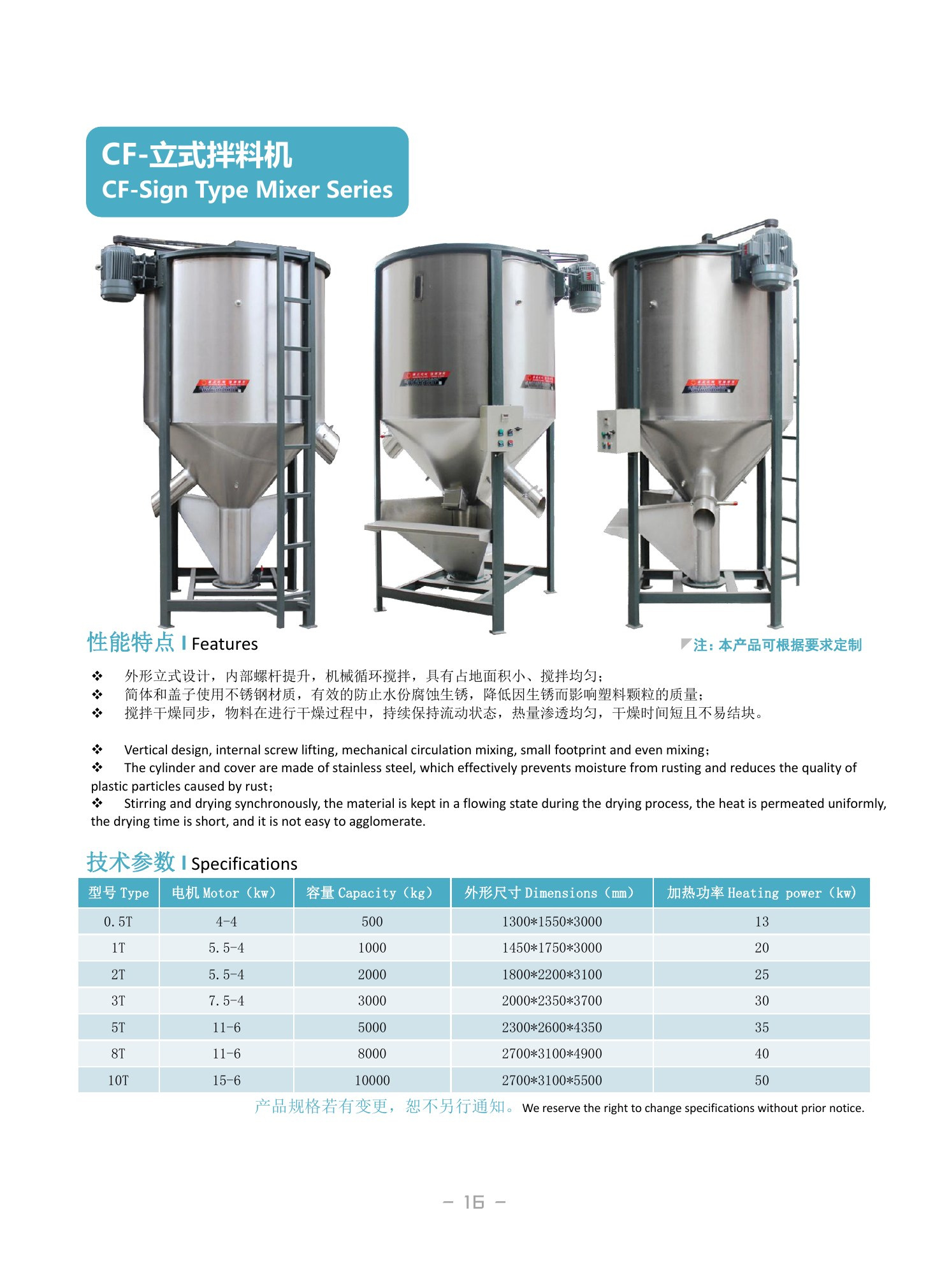 Vertical Mixer Series